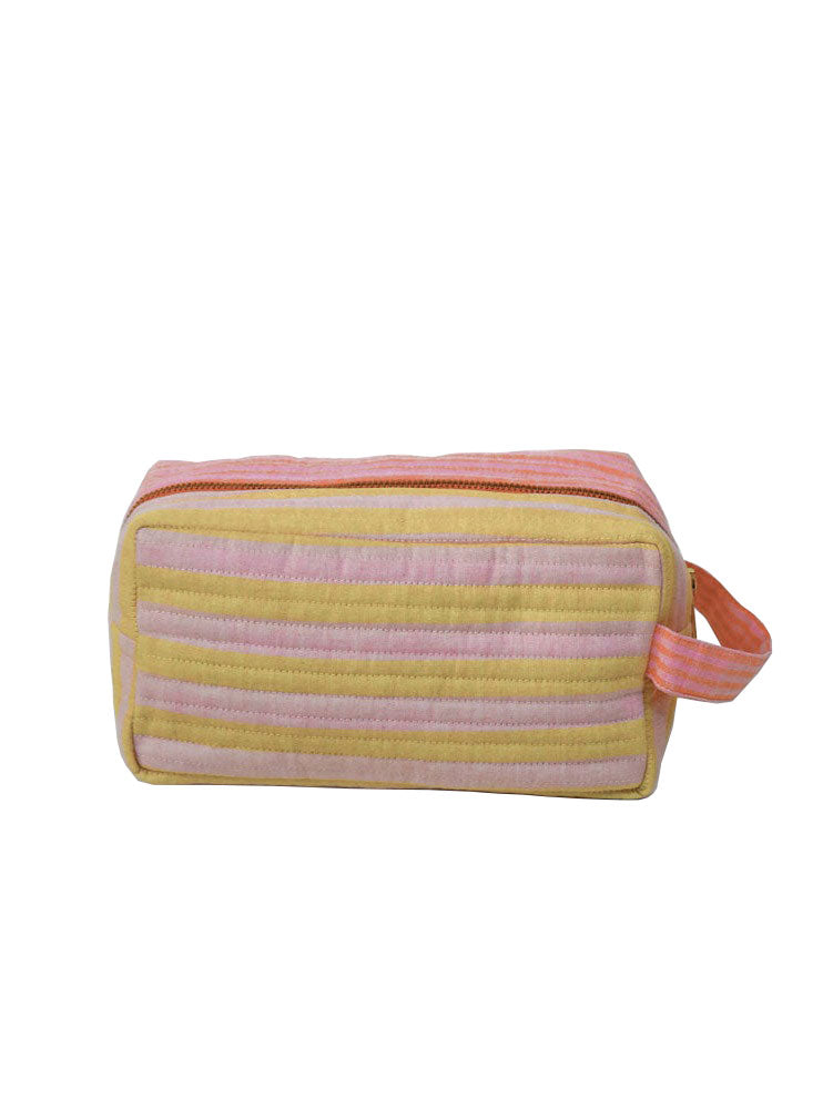 Woven Stripe Quilted Dopp Kit  by Mosey Me