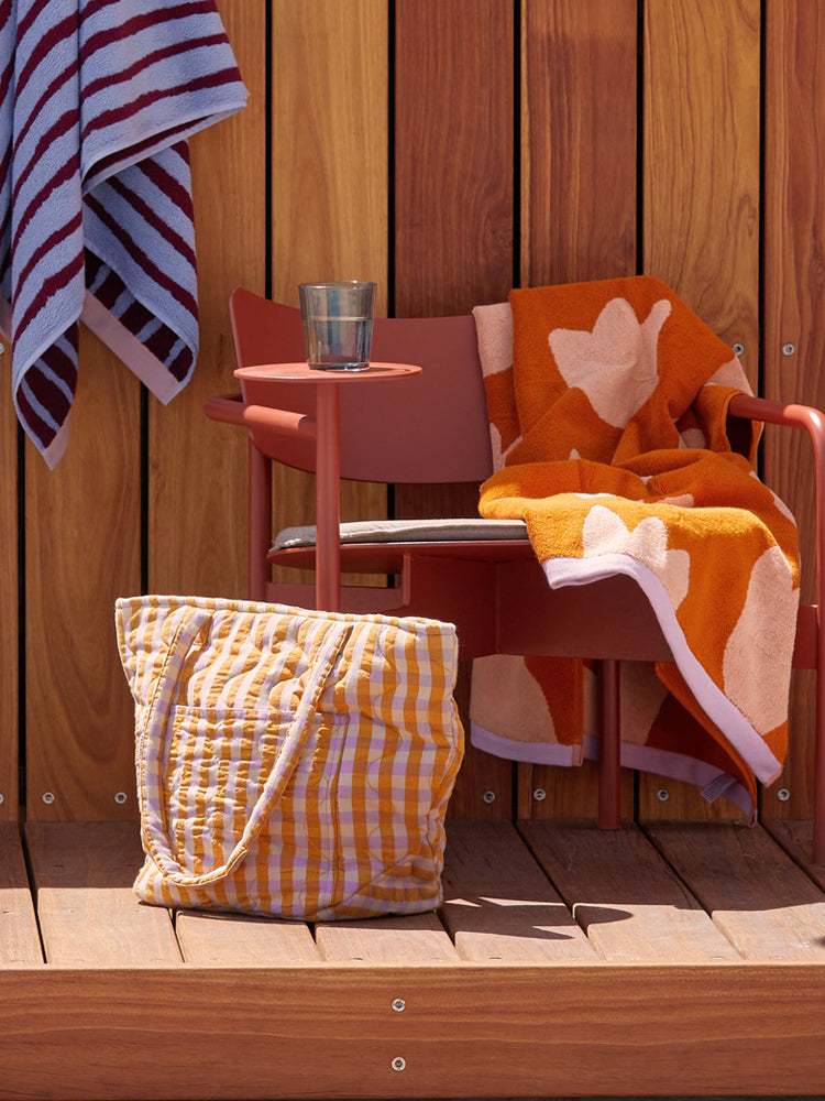 Mango Seersucker Quilted Bag