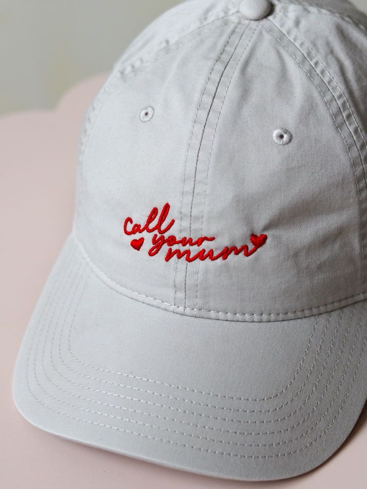 Call Your Mum Cap - Faded Bone  by Mosey Me
