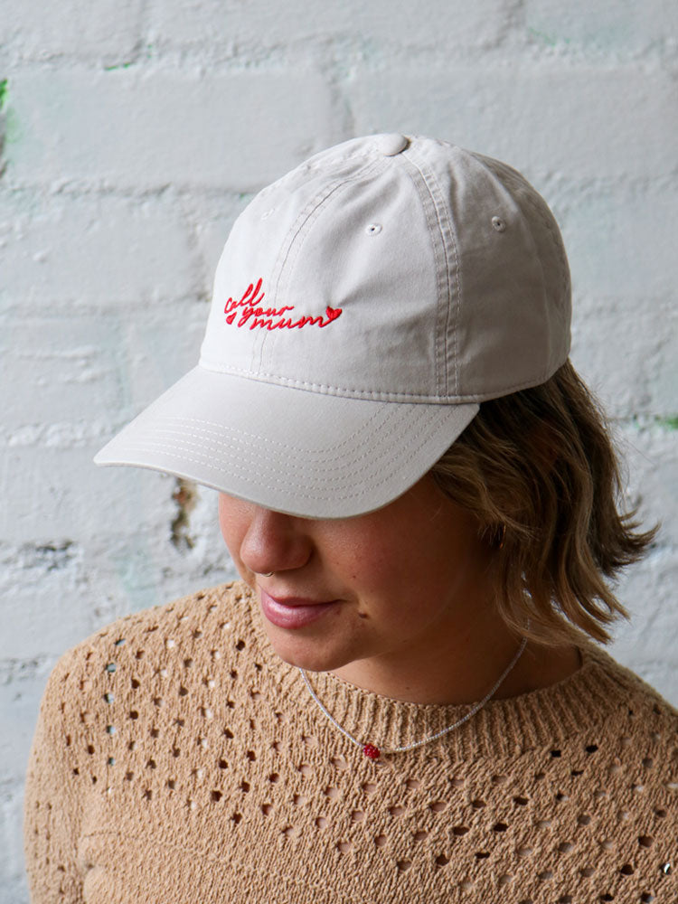 Call Your Mum Cap - Faded Bone  by Mosey Me
