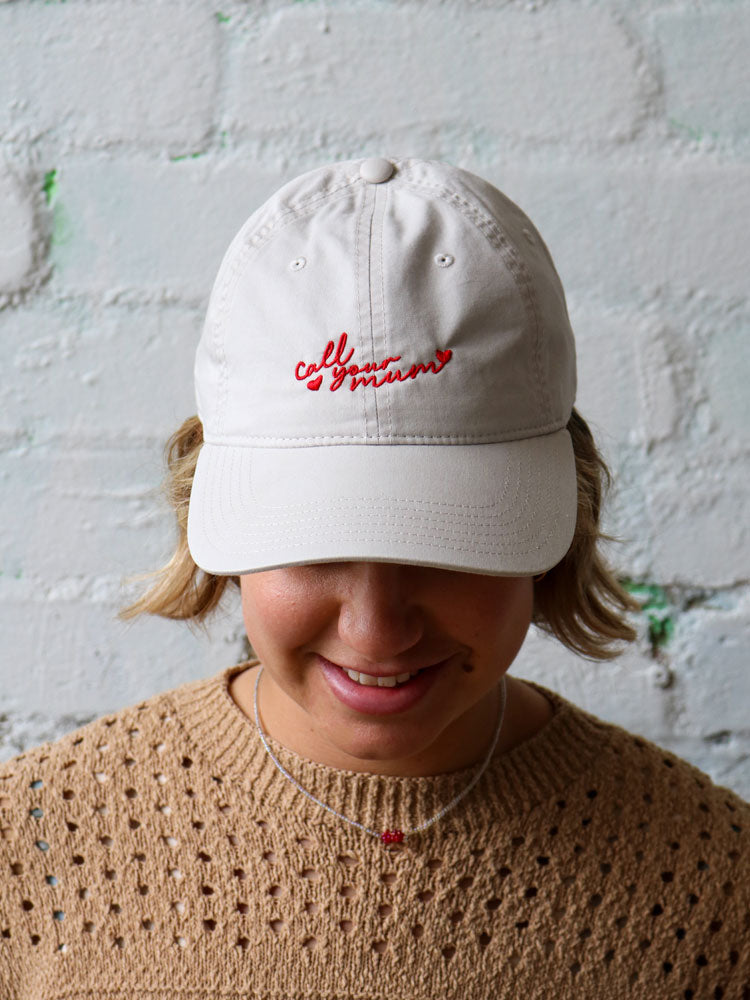 Call Your Mum Cap - Faded Bone  by Mosey Me