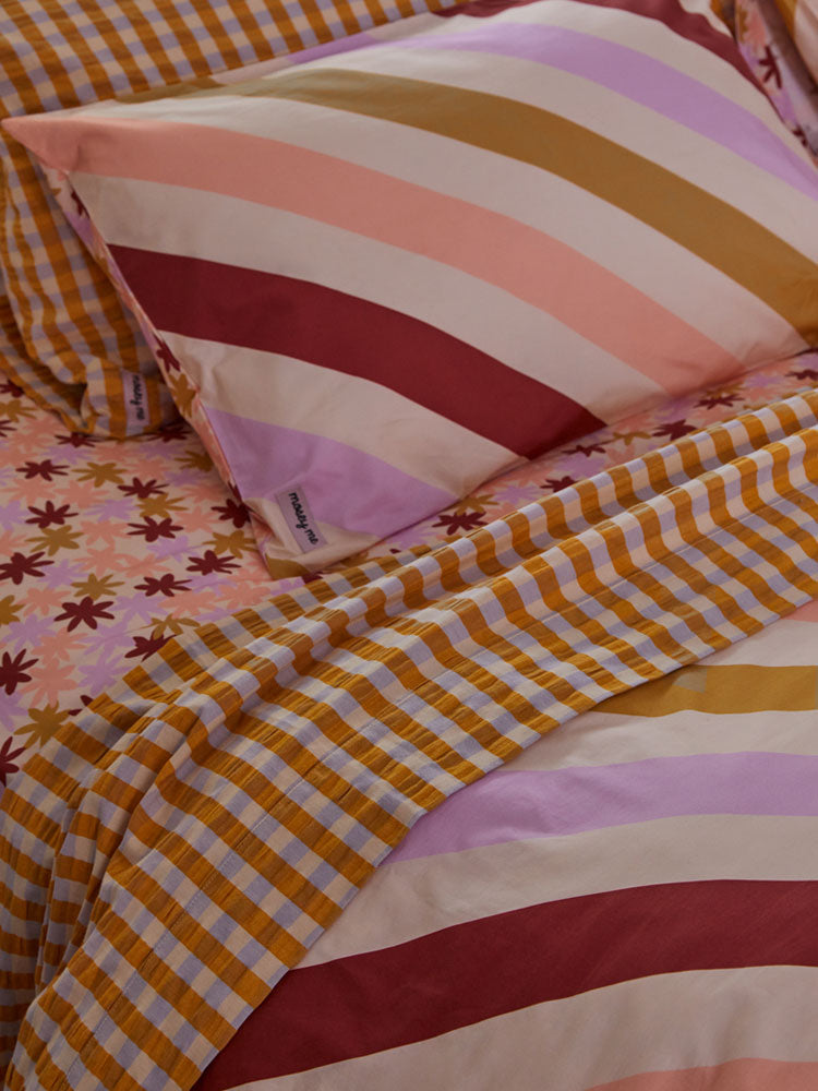 Crimson Maypole Quilt Cover  by Mosey Me
