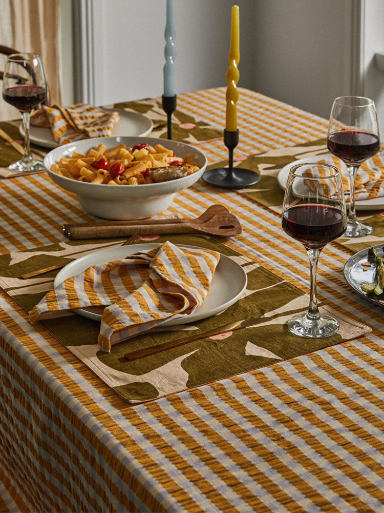 Seersucker Tablecloth  by Mosey Me