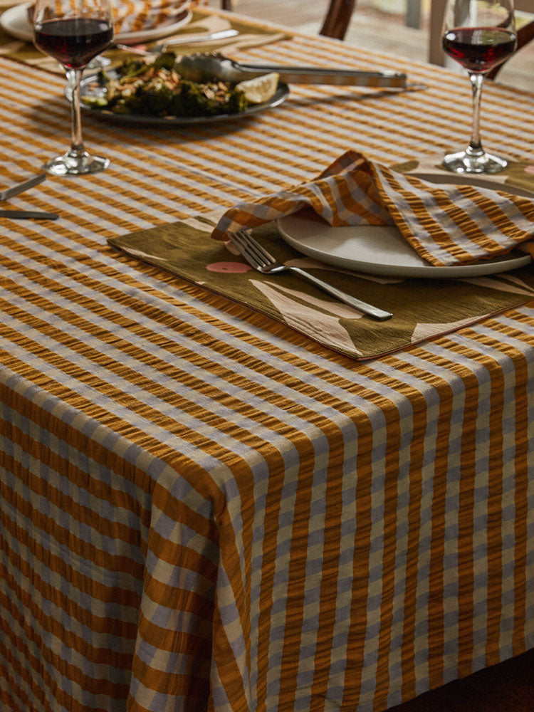 Seersucker Tablecloth  by Mosey Me