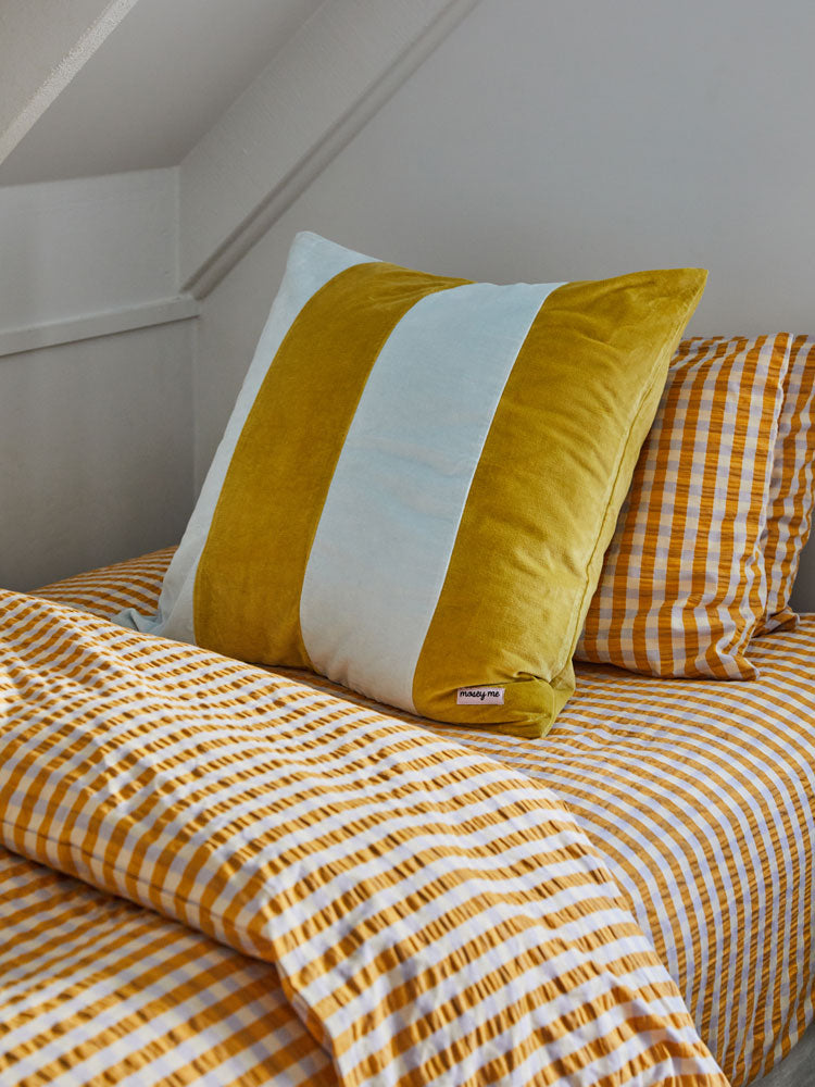 Stripe 55x55 Velvet Cushion  by Mosey Me