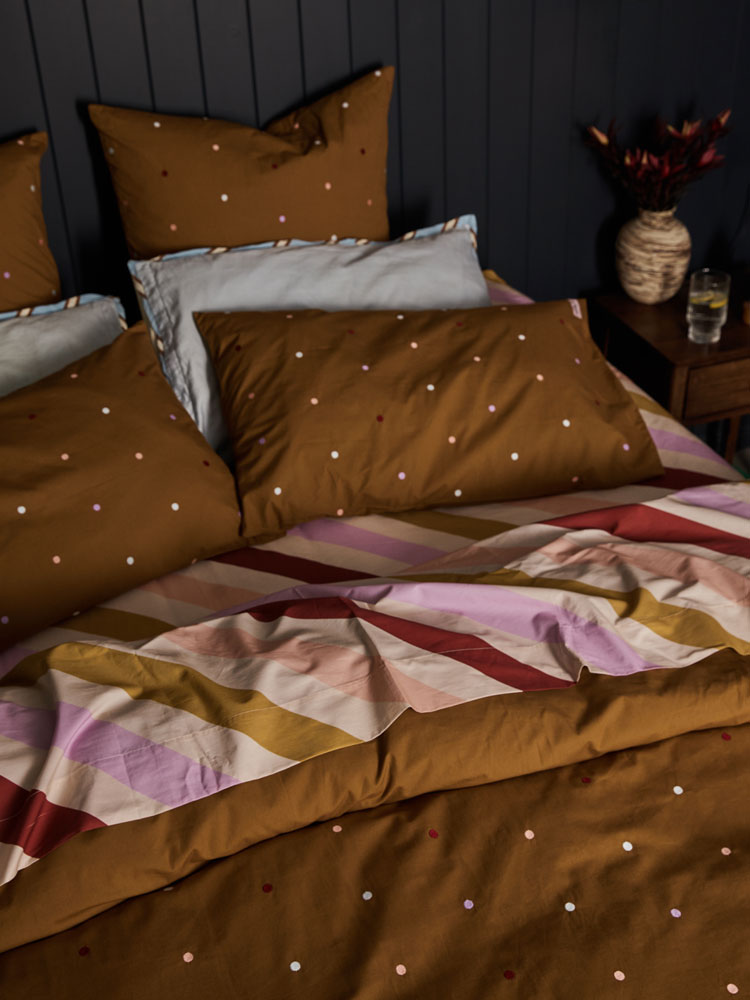 Crimson Maypole Fitted Sheet  by Mosey Me