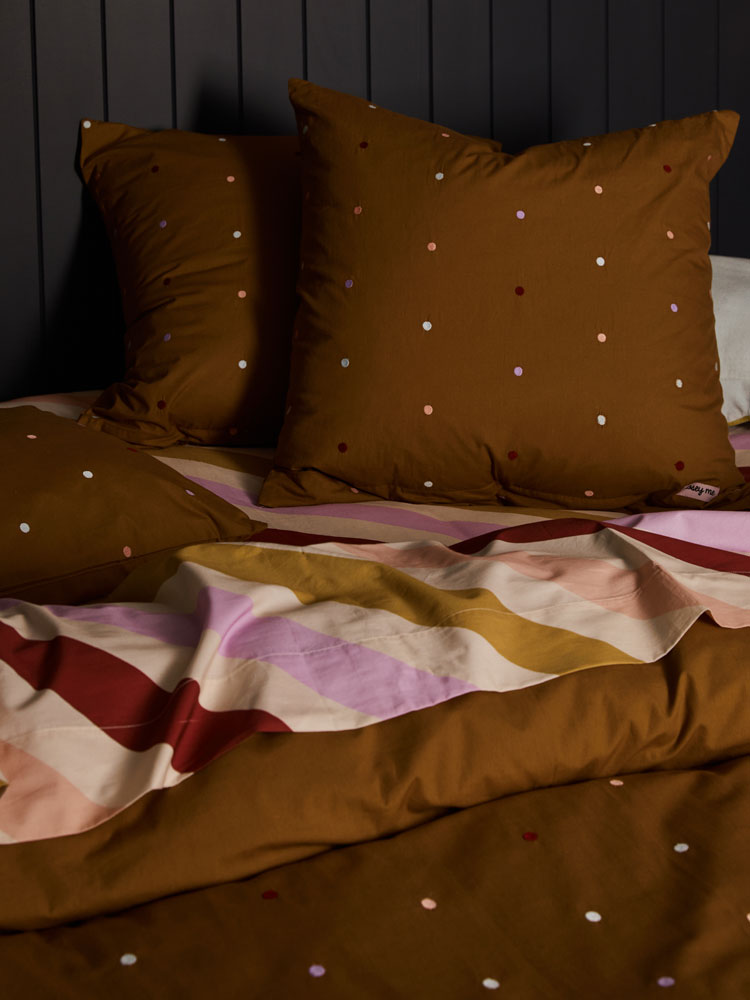 Crimson Maypole Flat Sheet  by Mosey Me