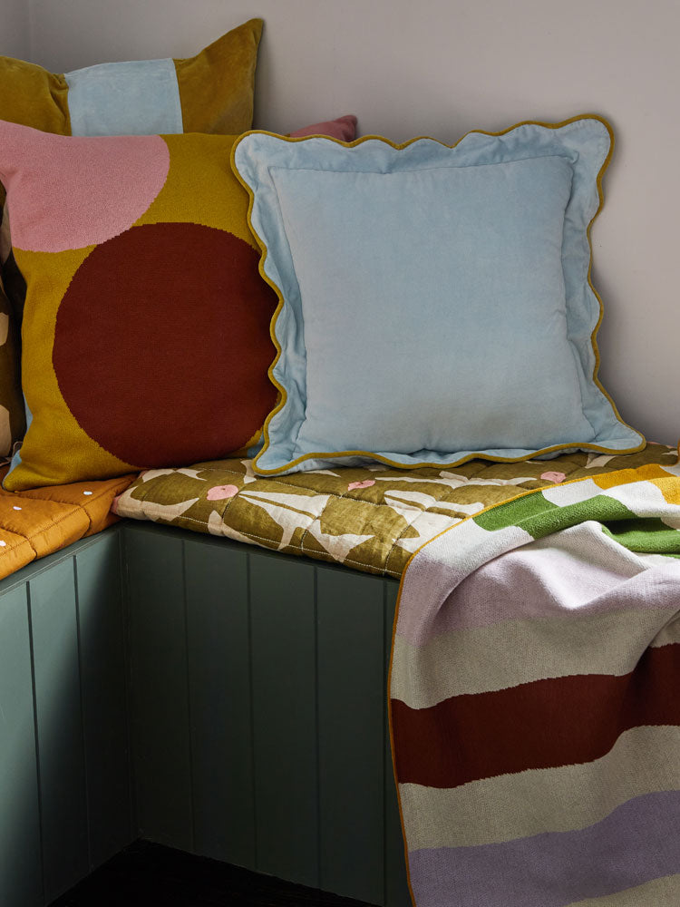 Pebble Knitted Cushion  by Mosey Me