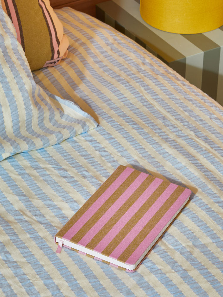 Butter Blue Seersucker Fitted Sheet