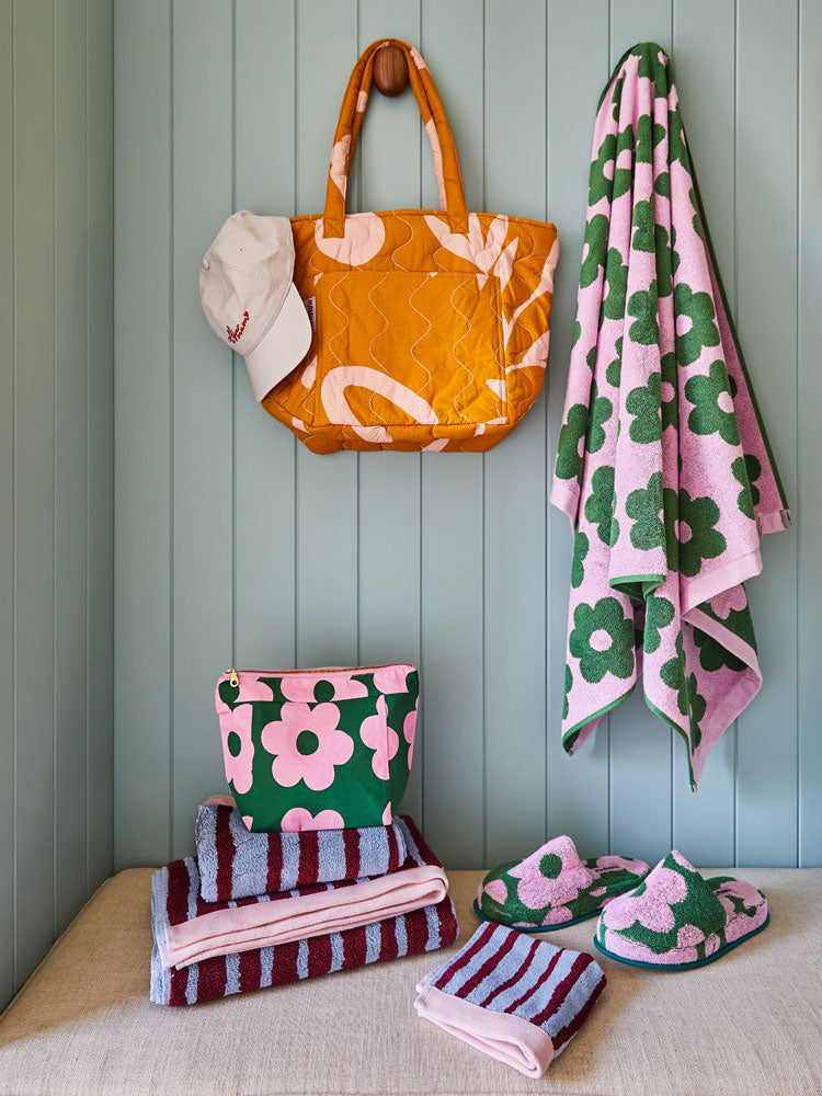 Flowerbed Bath Towel