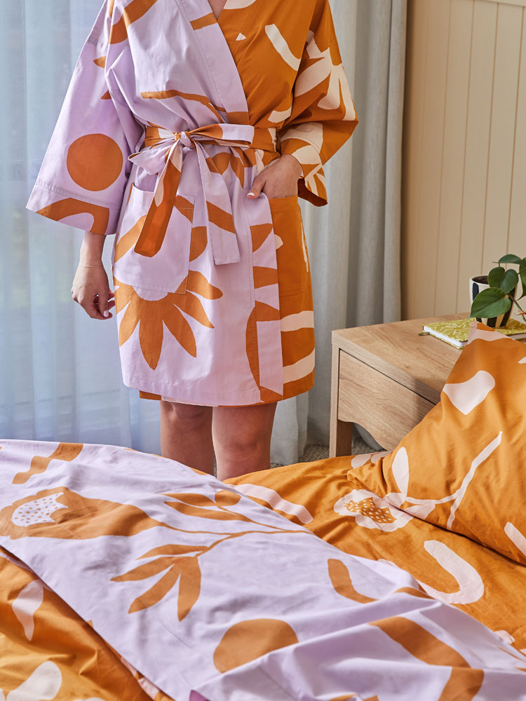 Floral Dreams Short Robe  by Mosey Me