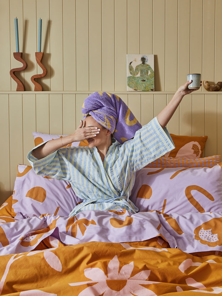 Butter Blue Seersucker Short Robe