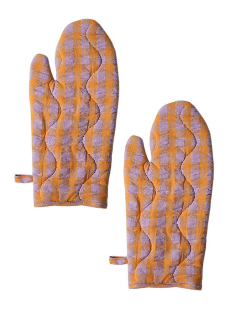 Oven Mitt Bundle - Kumquat Bloom  by Mosey Me