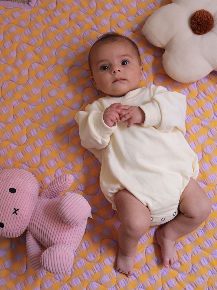 Kumquat Bloom Seersucker Playmat