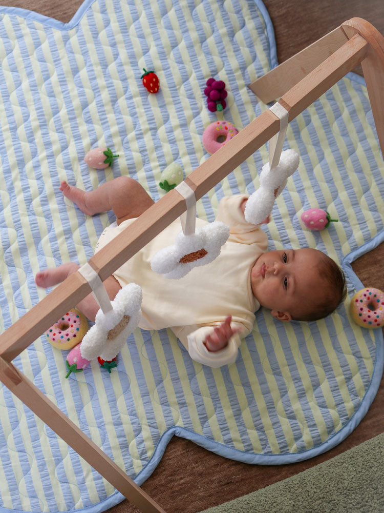 Butter Blue Seersucker Playmat