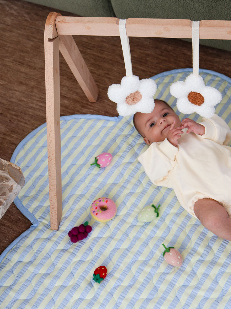 Butter Blue Seersucker Playmat