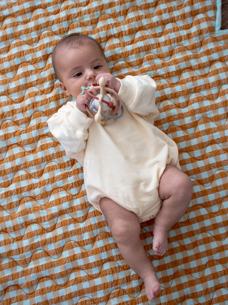 Honey Blue Seersucker Playmat