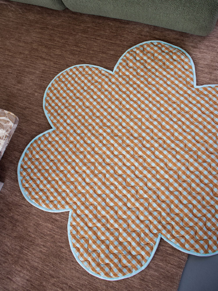 Honey Blue Seersucker Playmat