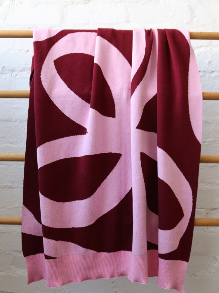 Ribbon Knitted Throw