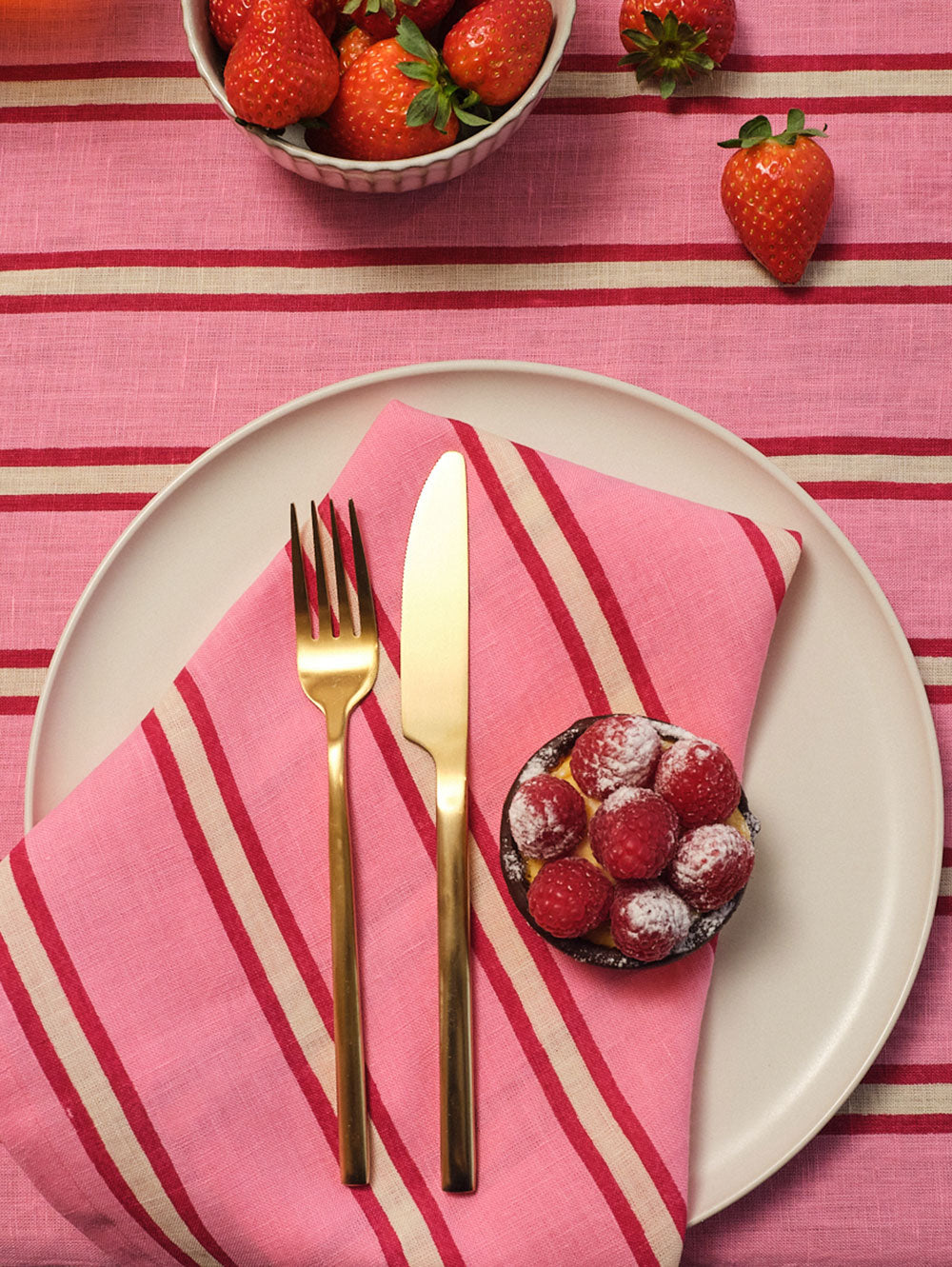 Mosey Me Pink Stripe Tableware Bundle