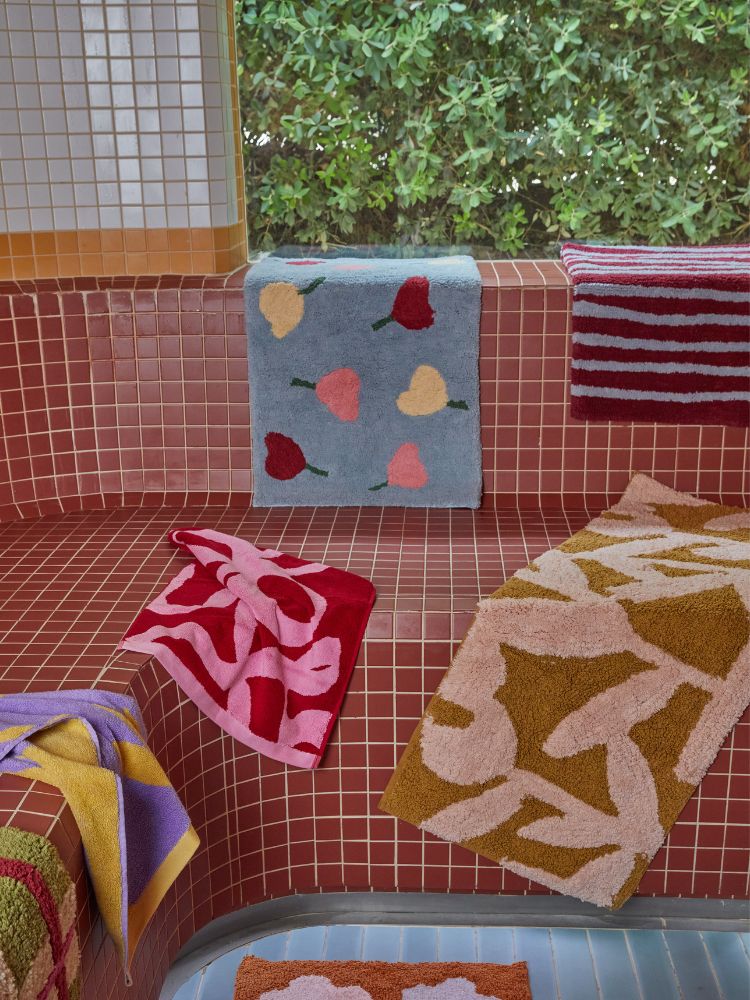 Forget Me Not Bath Mat - Sky