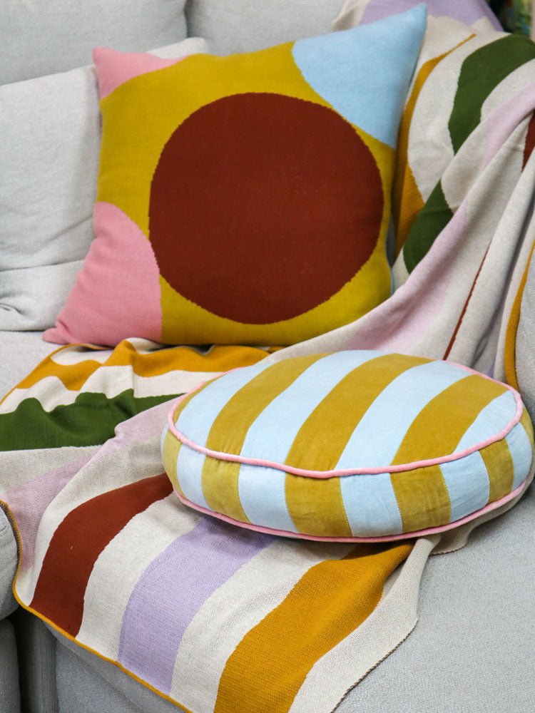 Pebble Knitted Cushion  by Mosey Me