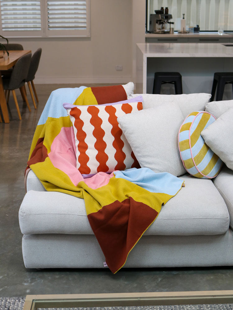 Pebble Knitted Throw  by Mosey Me