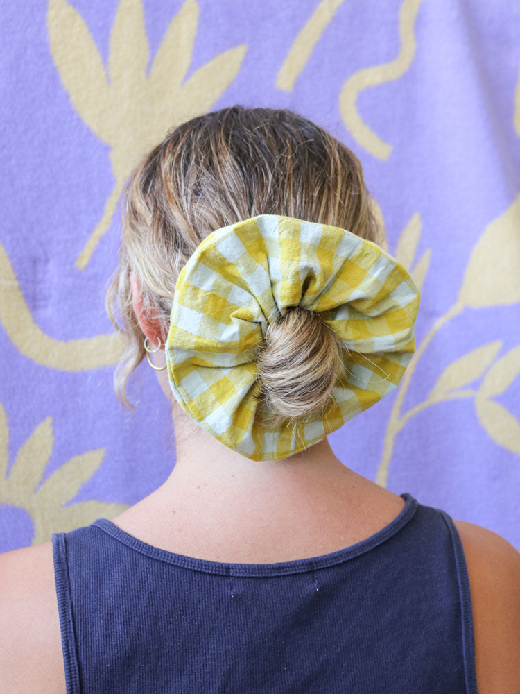 Citrus Seersucker Scrunchie