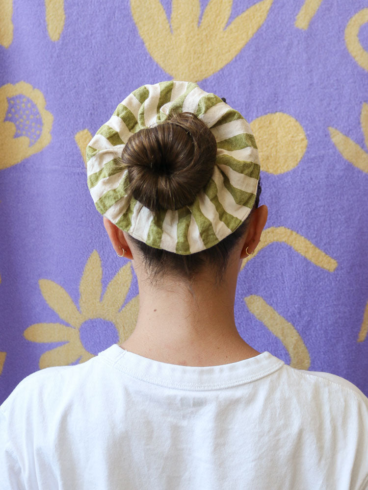 Pistachio Seersucker Scrunchie