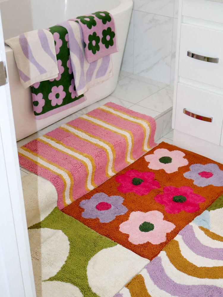 Stripe Bath Mat  by Mosey Me
