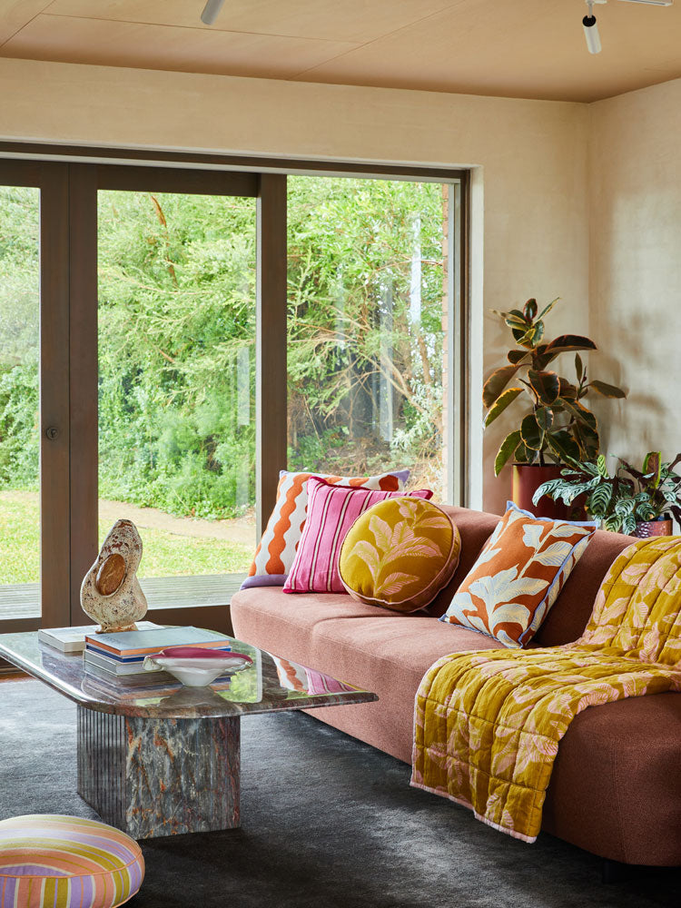 Meridian Gold Quilted Throw  by Mosey Me