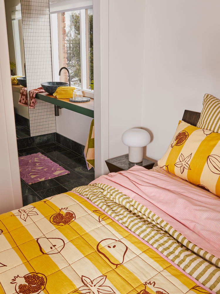 Winter Fruit Quilted Throw  by Mosey Me