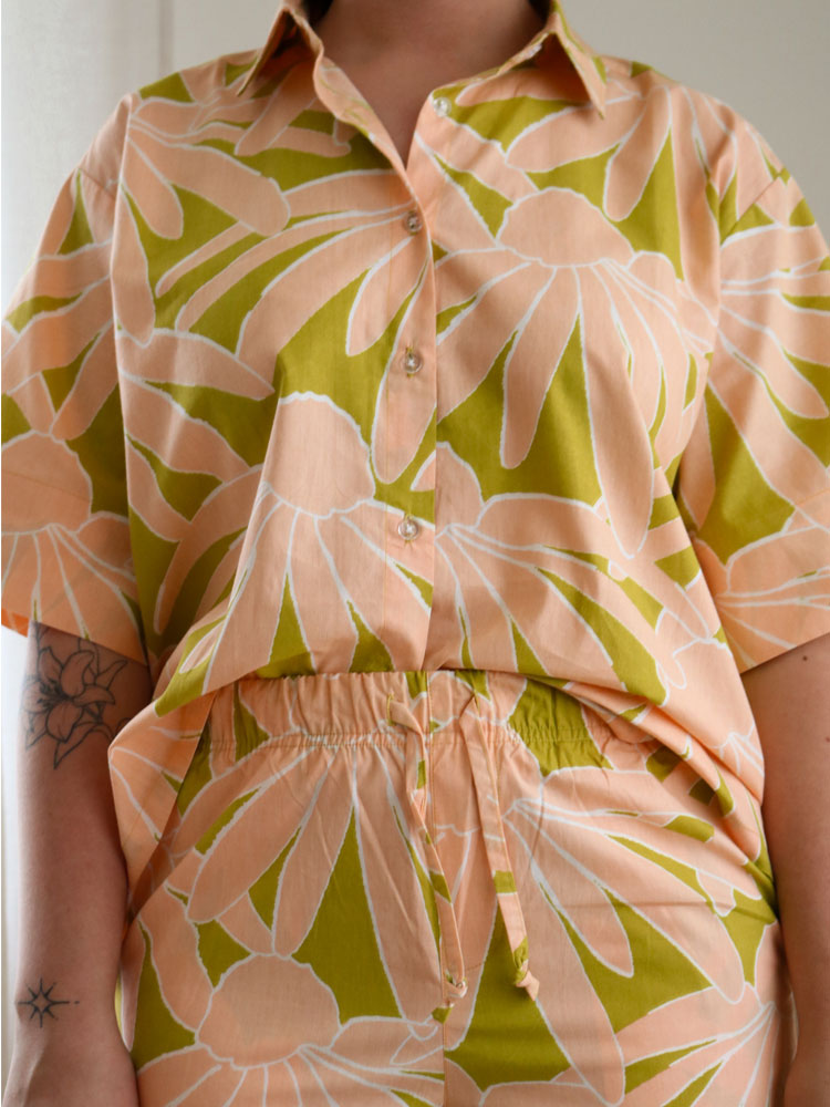 Margarita Pyjama Set - Peach  by Mosey Me