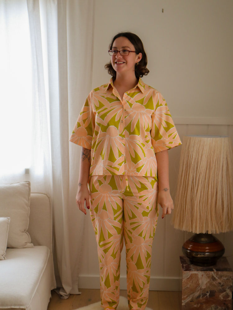 Margarita Pyjama Set - Peach  by Mosey Me