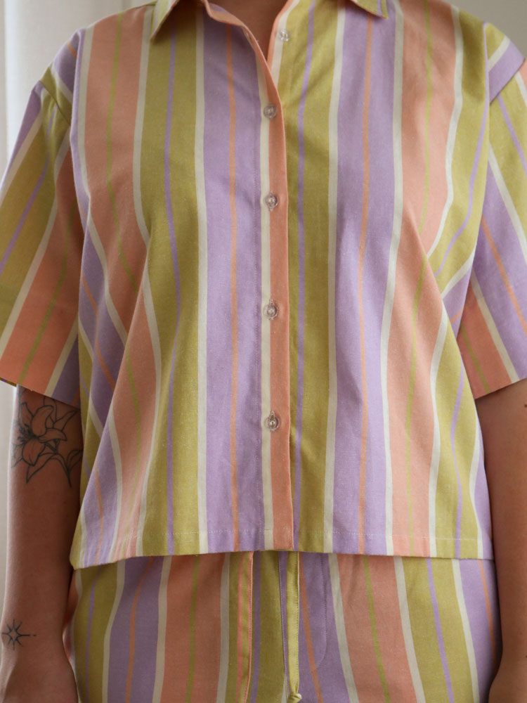 Miami Stripe Pyjama Set  by Mosey Me