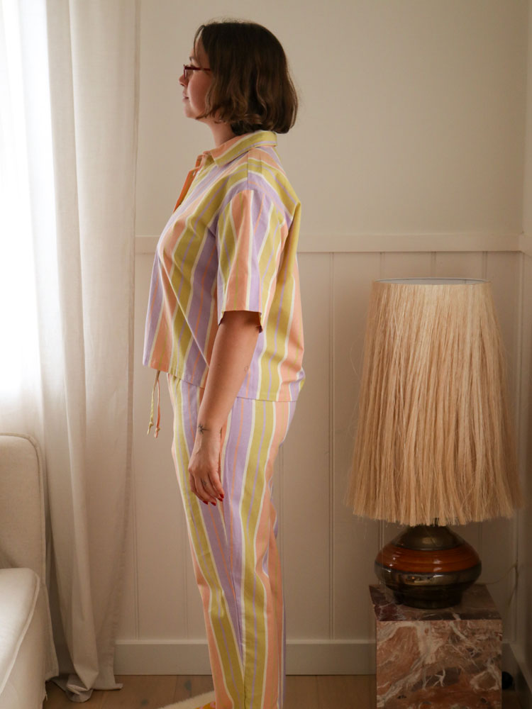 Miami Stripe Pyjama Set  by Mosey Me