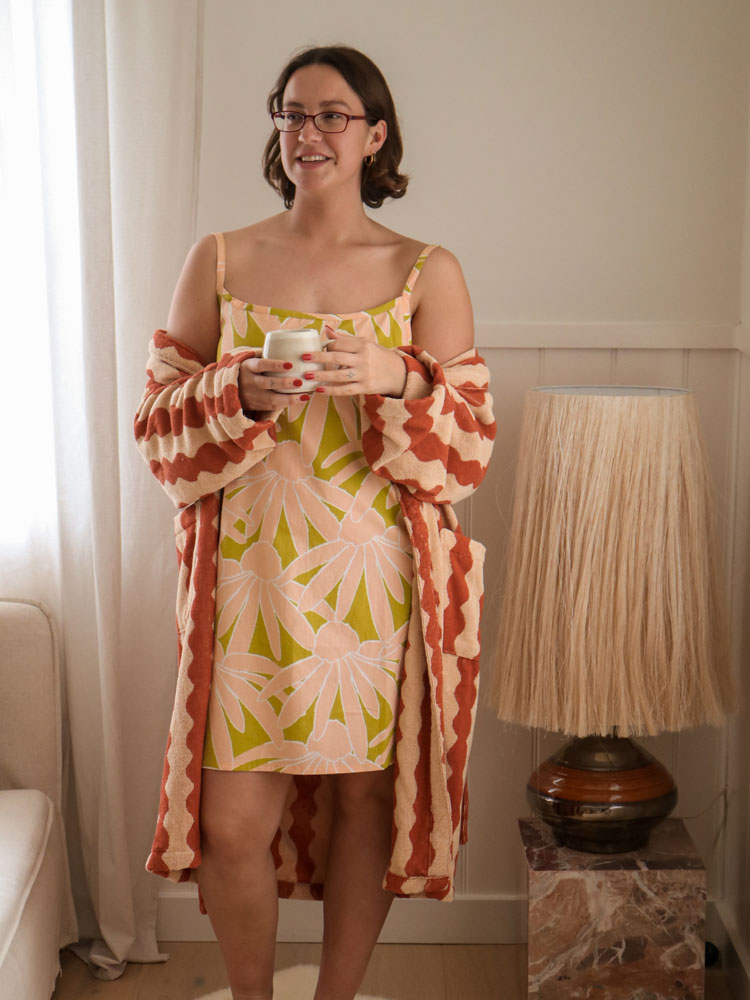 Margarita Slip Dress - Peach  by Mosey Me