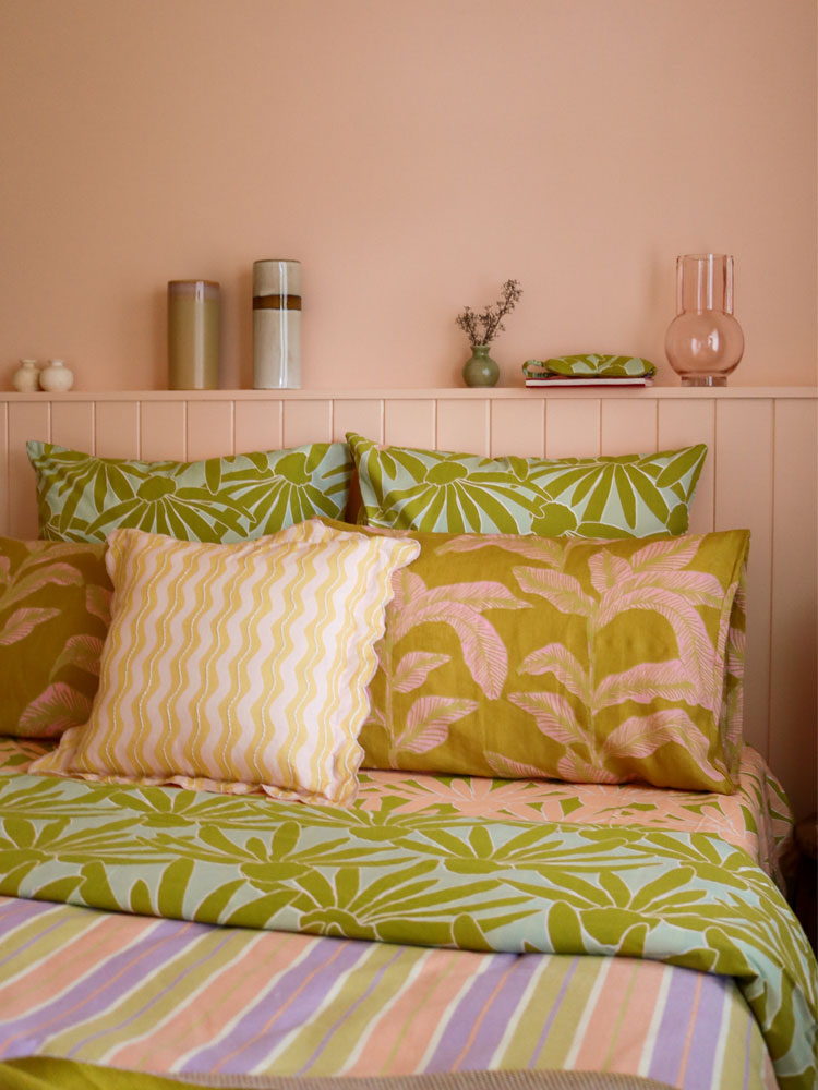 Margarita Peach Fitted Sheet  by Mosey Me