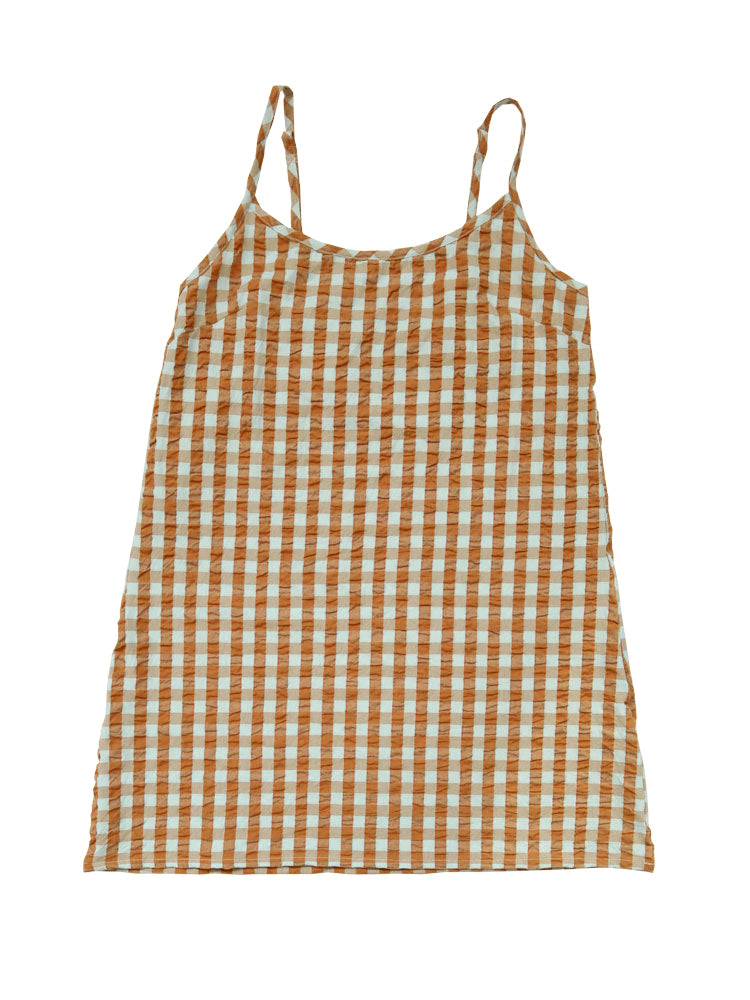 Honey Blue Seersucker Slip Dress  by Mosey Me