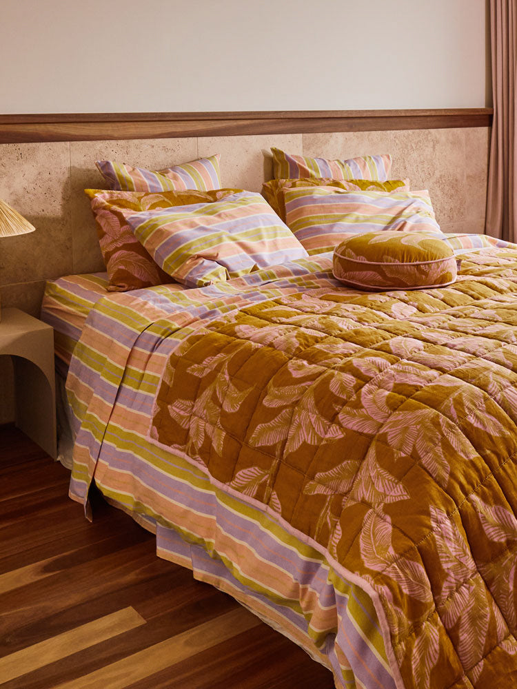 Miami Stripe Quilt Cover  by Mosey Me