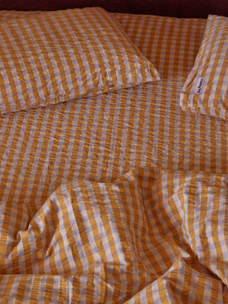 Mango Seersucker Fitted Sheet