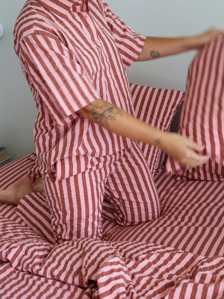 Sundae Seersucker Pyjama Set  by Mosey Me