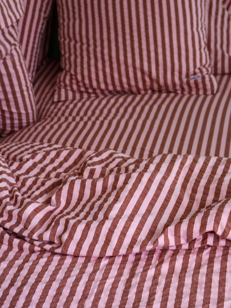 Sundae Seersucker Flat Sheet  by Mosey Me