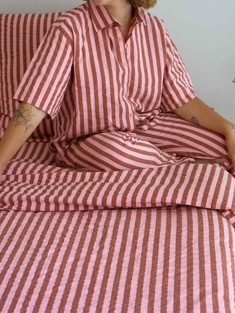 Sundae Seersucker Pyjama Set  by Mosey Me