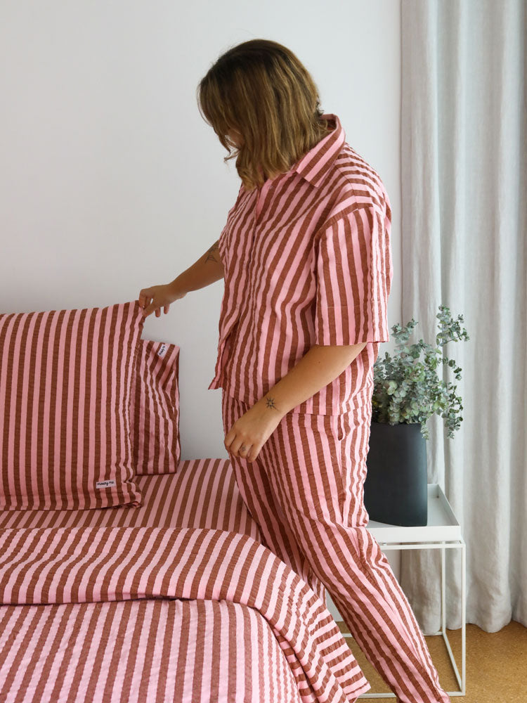 Sundae Seersucker Pyjama Set  by Mosey Me