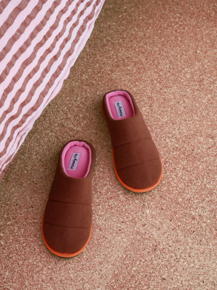 Cloud Slipper in Chocolate  by Mosey Me