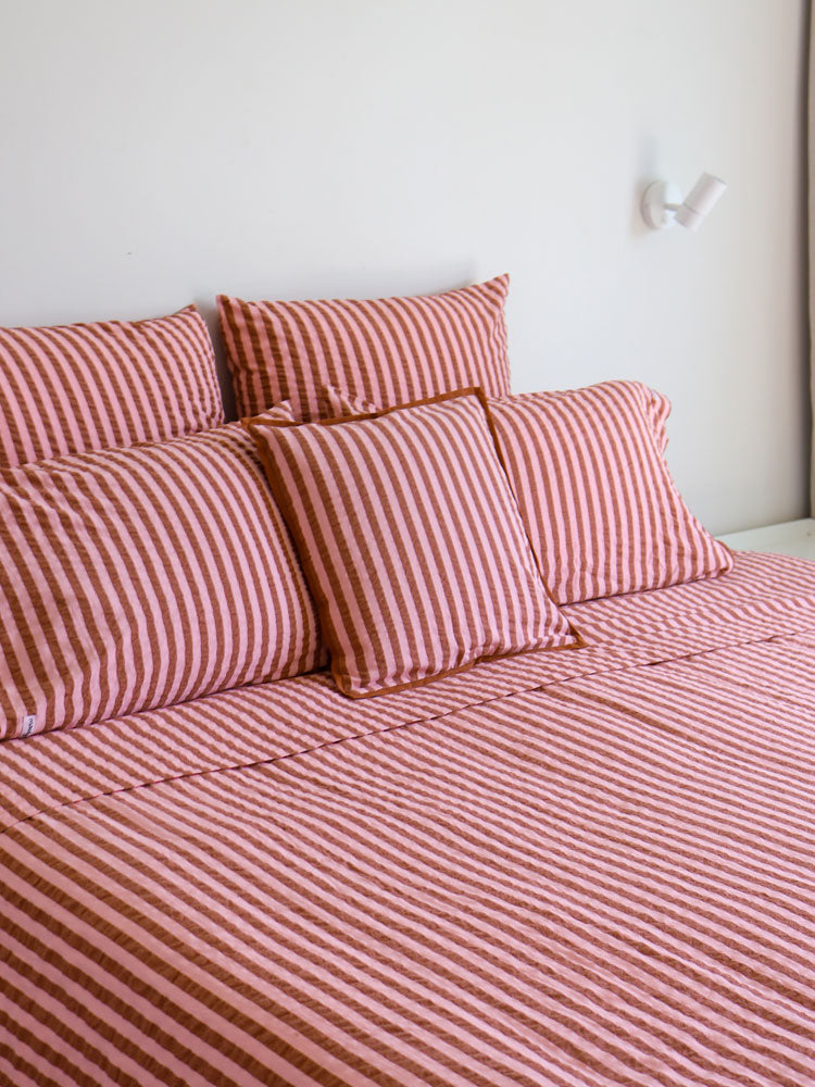 Sundae Seersucker Quilt Cover  by Mosey Me
