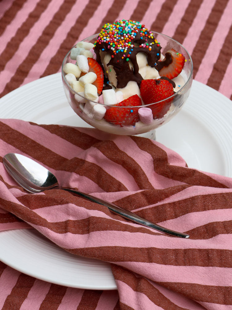 Sundae Seersucker Napkin Set  by Mosey Me