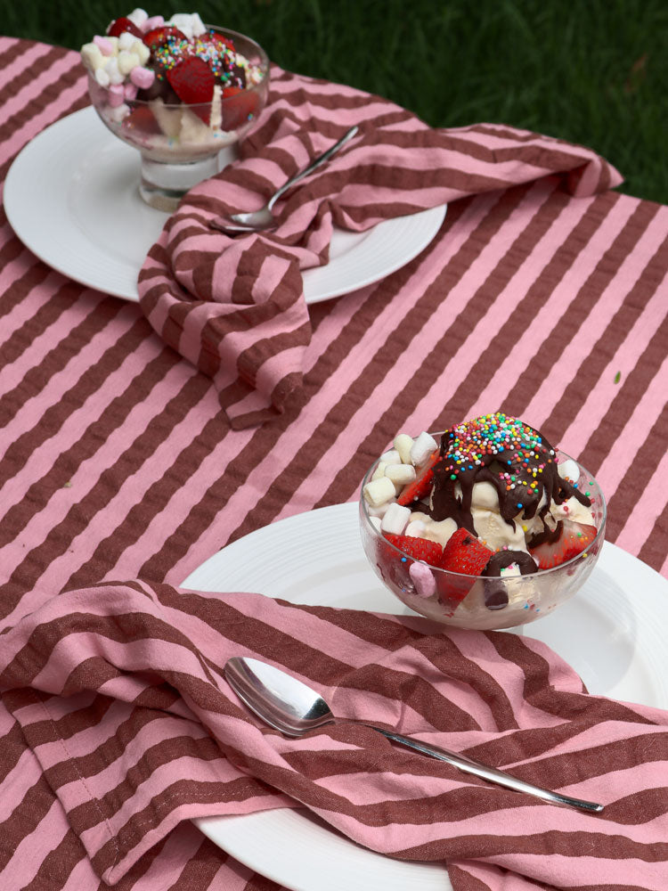 Sundae Seersucker Napkin Set  by Mosey Me