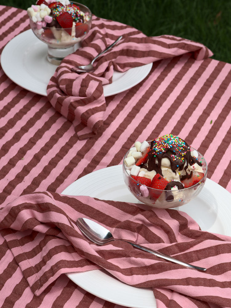 Sundae Seersucker Tablecloth  by Mosey Me